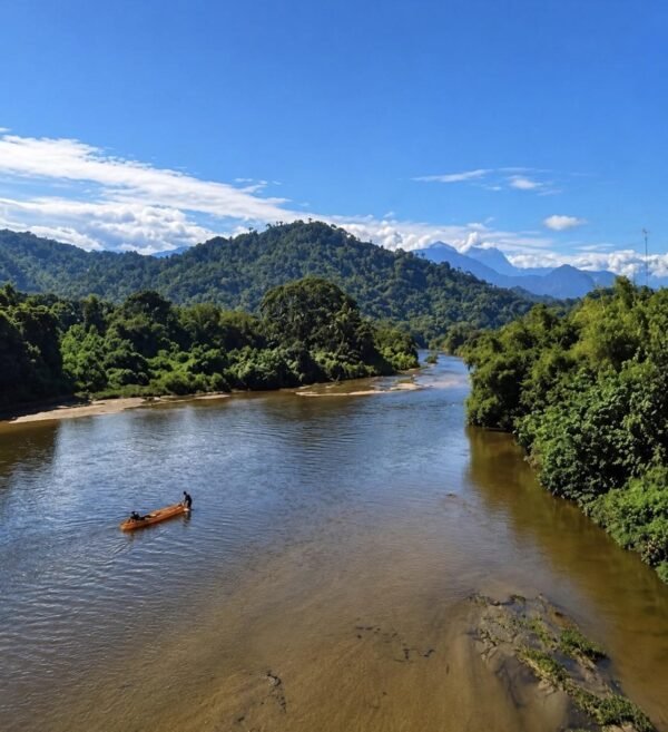 El río donde ocurre el baño ritual